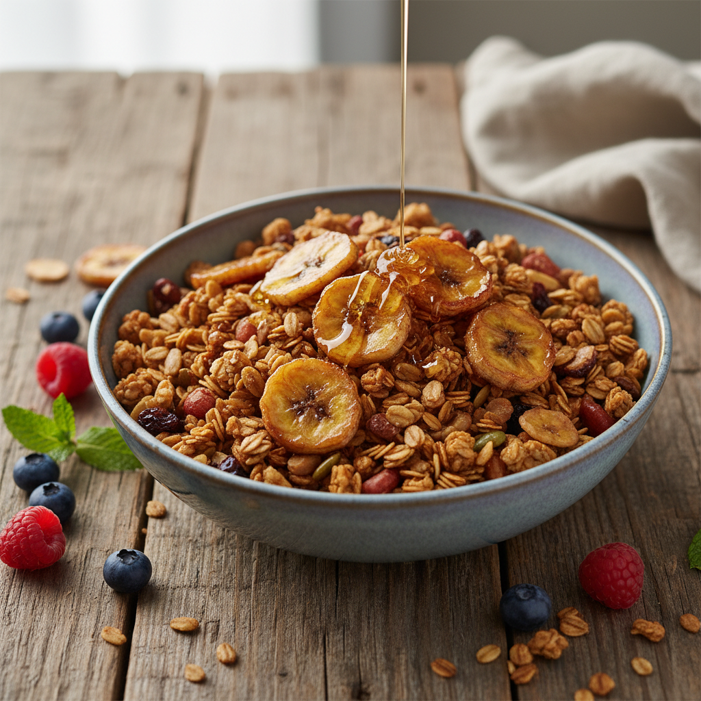 Foto da receita Granola Caseira com Banana Passa
