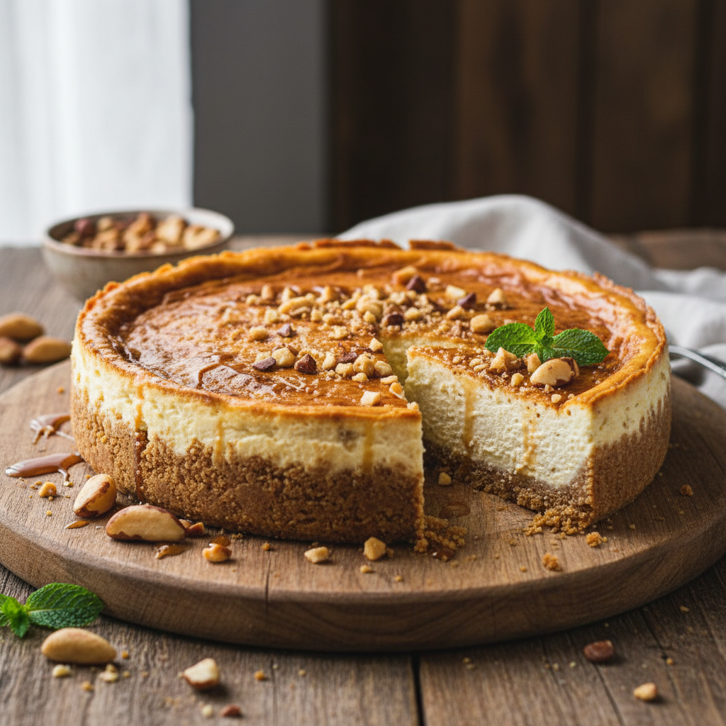 Foto da receita Cheesecake de Biscoito de Castanha do Pará