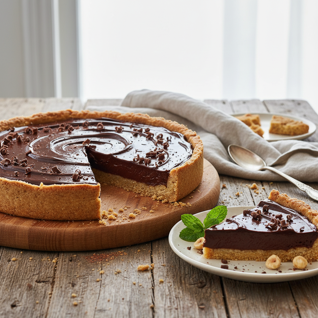 Foto da receita Torta Gelada de Chocolate com Base de Biscoito
