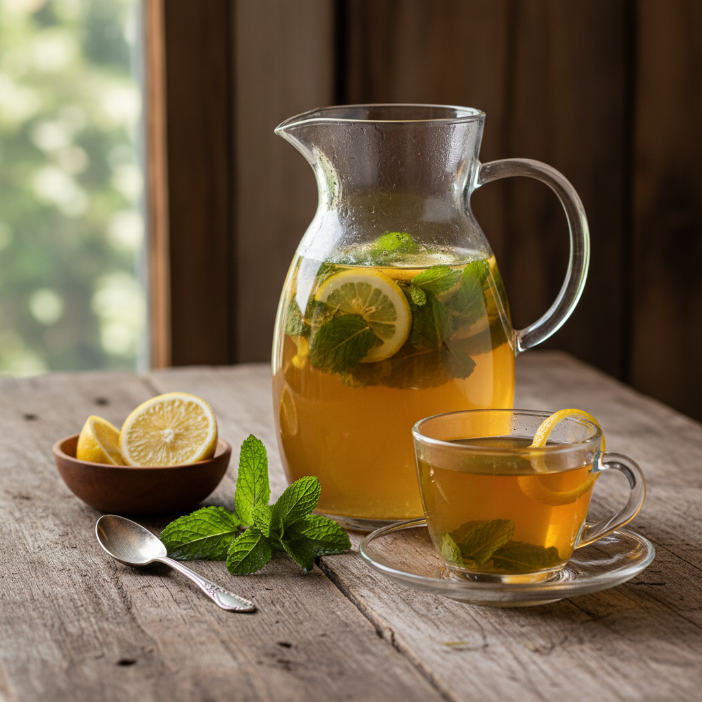 Foto da receita Infusão de Carqueja com Hortelã e Limão