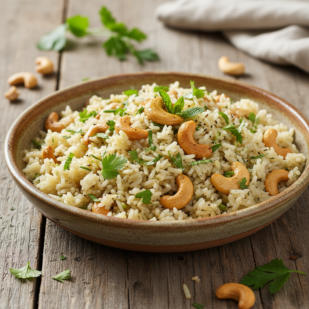 Foto da receita Arroz com Castanha de Caju e Ervas