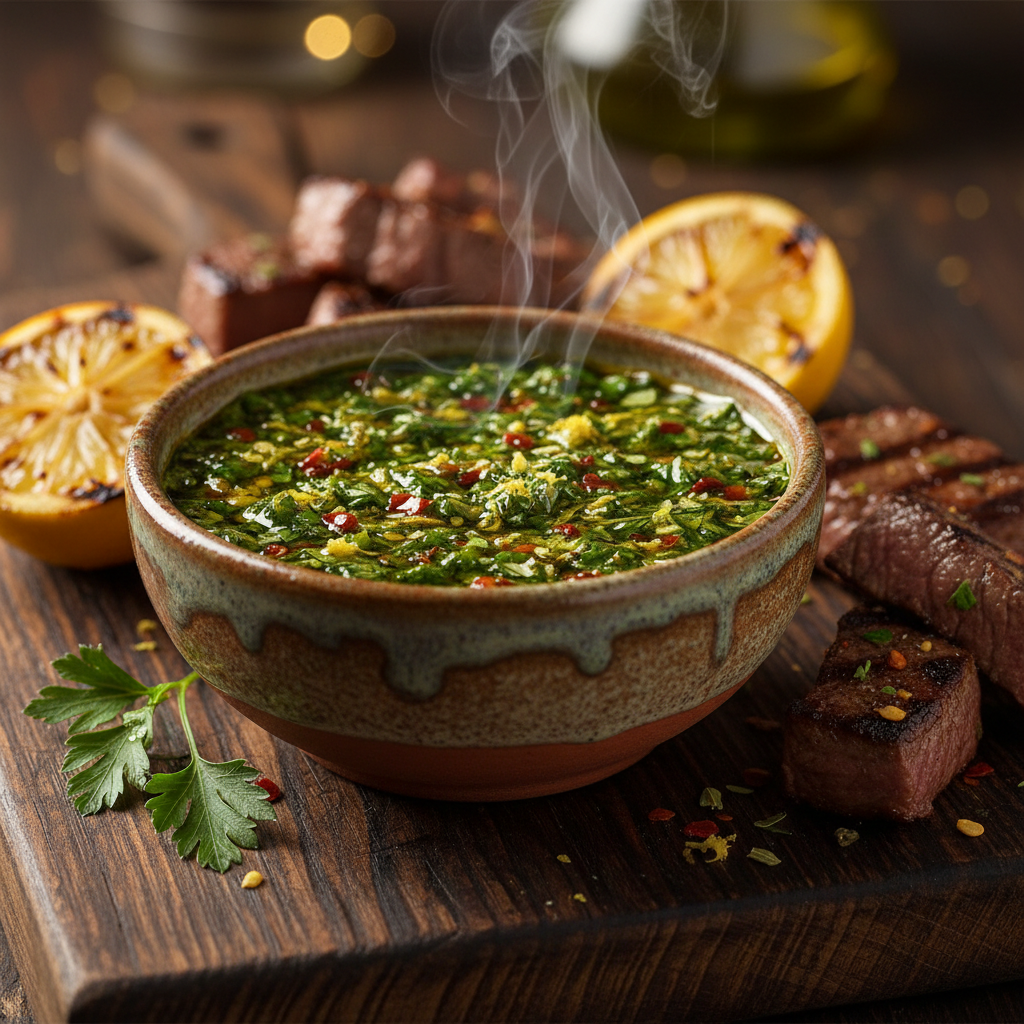 Foto da receita Molho Chimichurri com Limão para Churrasco