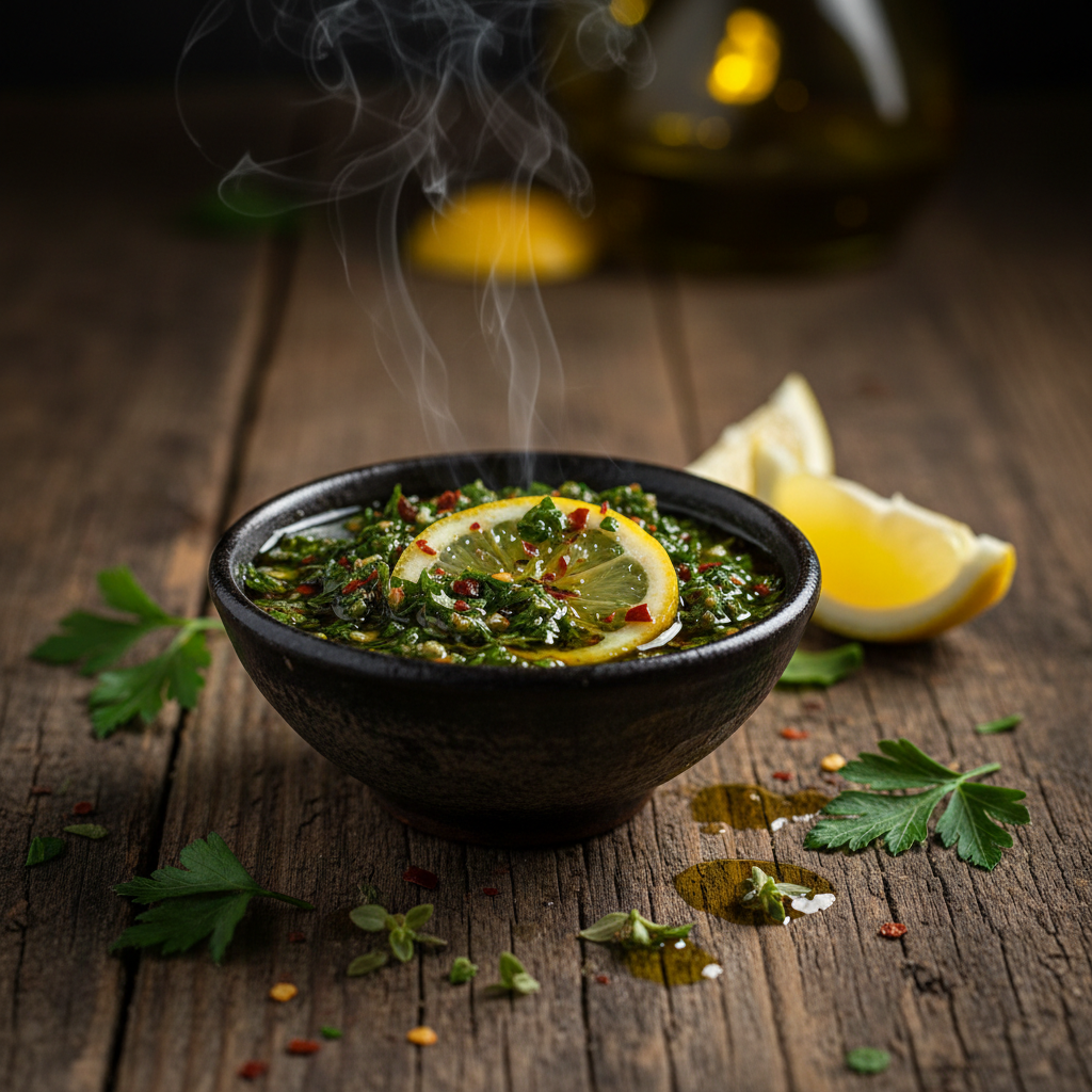 Foto da receita Molho Chimichurri com Limão para Churrasco