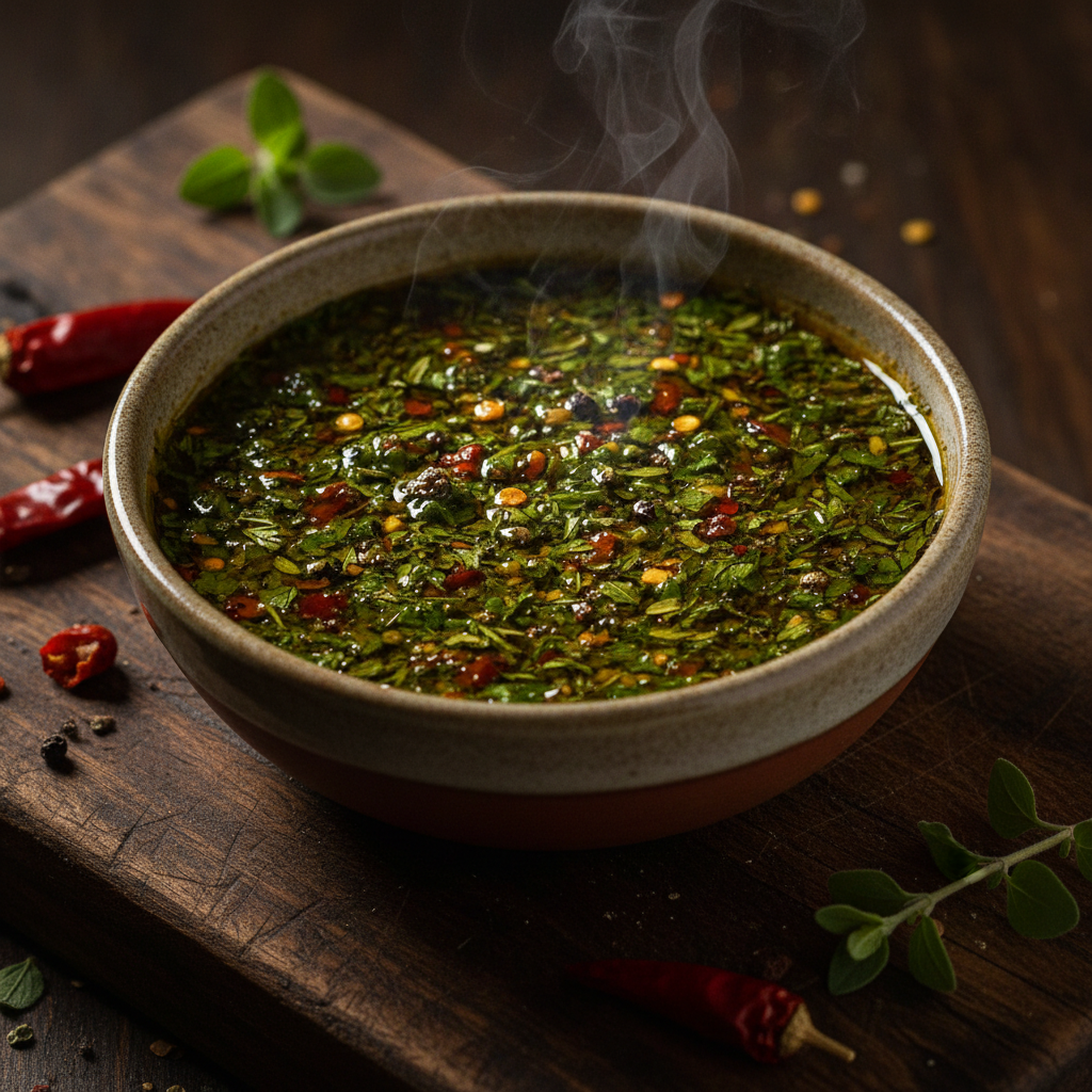 Foto da receita Molho Chimichurri Picante para Churrasco