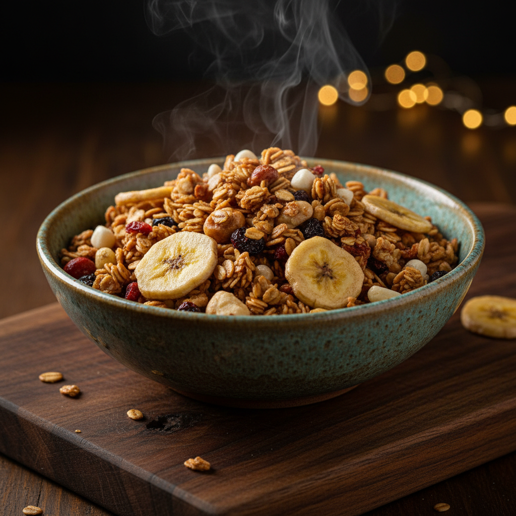 Foto da receita Granola Caseira com Chips de Banana