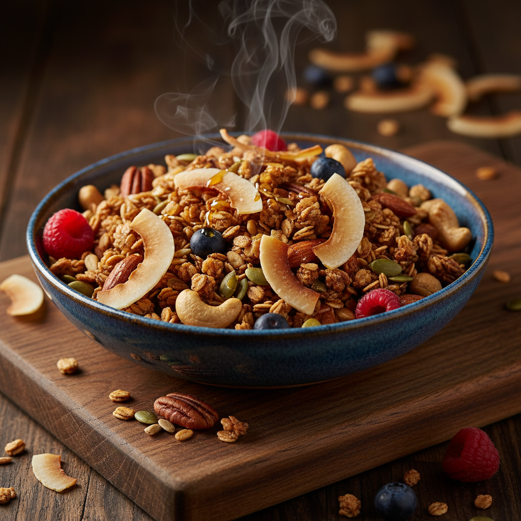 Foto da receita Granola Caseira com Chips de Coco