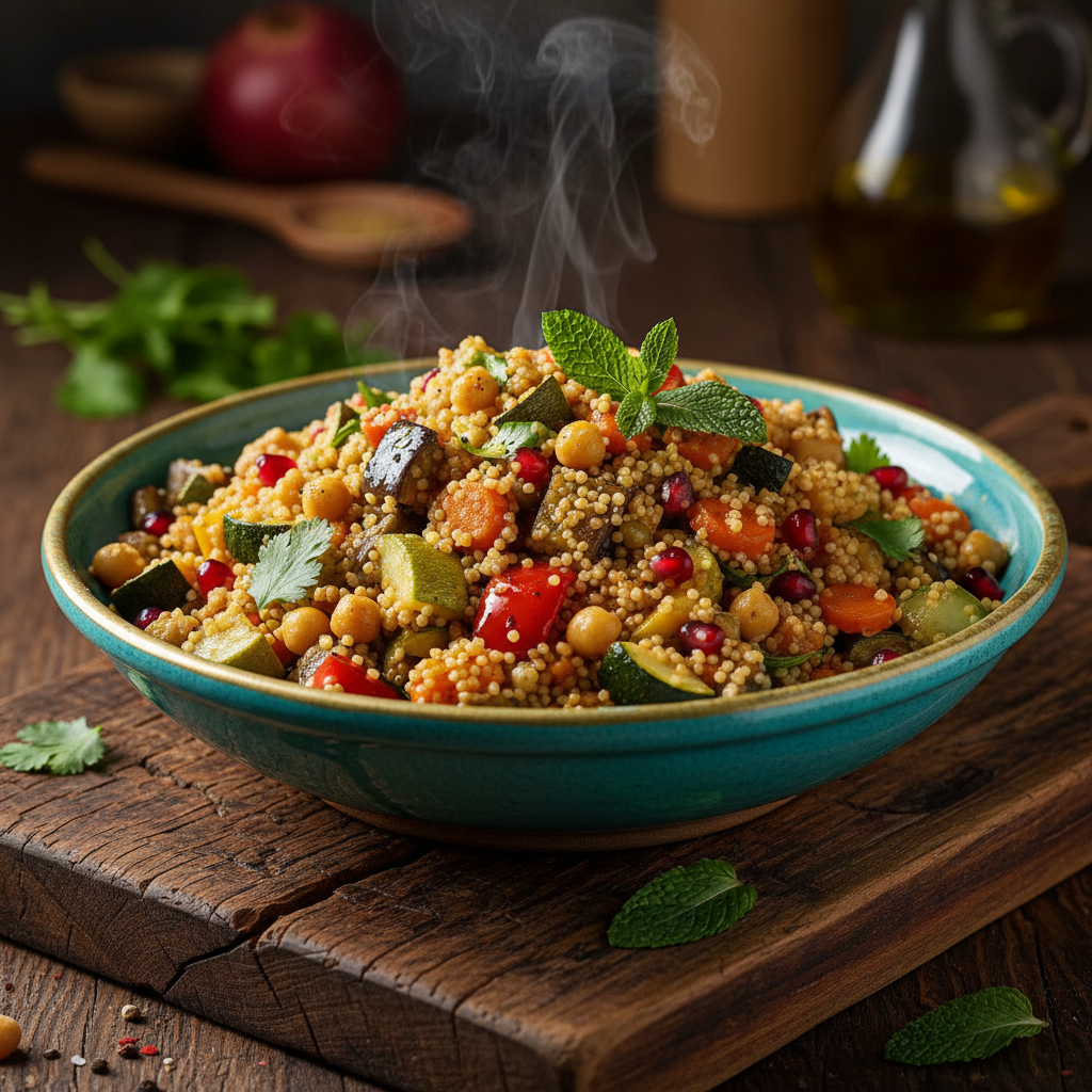 Foto da receita Salada de Couscous Marroquino com Legumes