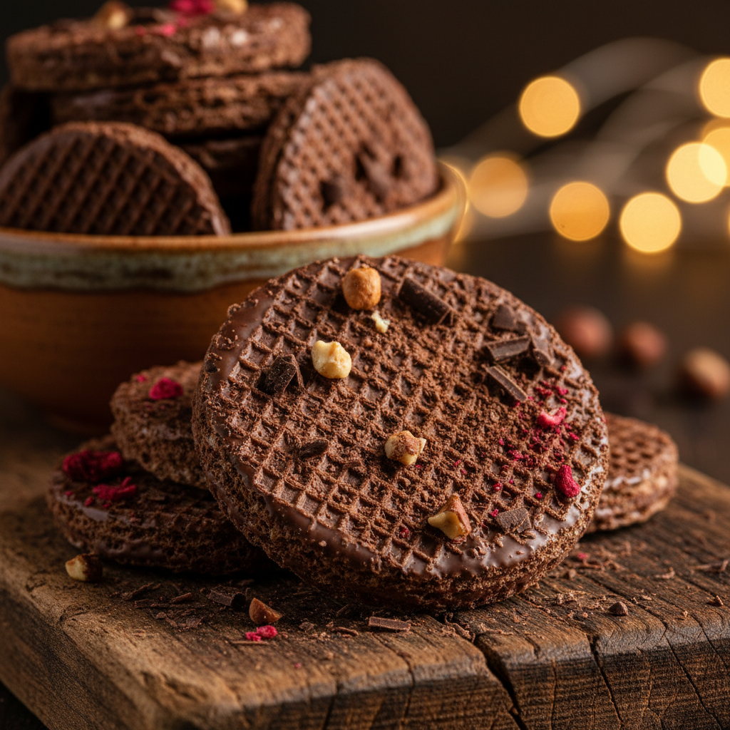 Disk Wafer Coberto De Chococlate