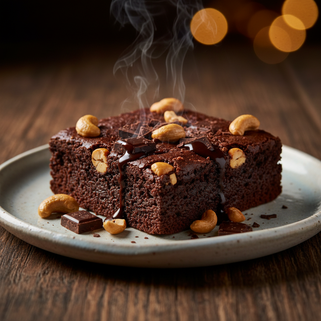 Foto da receita Brownie com Drageado de Castanha e Chocolate 70%