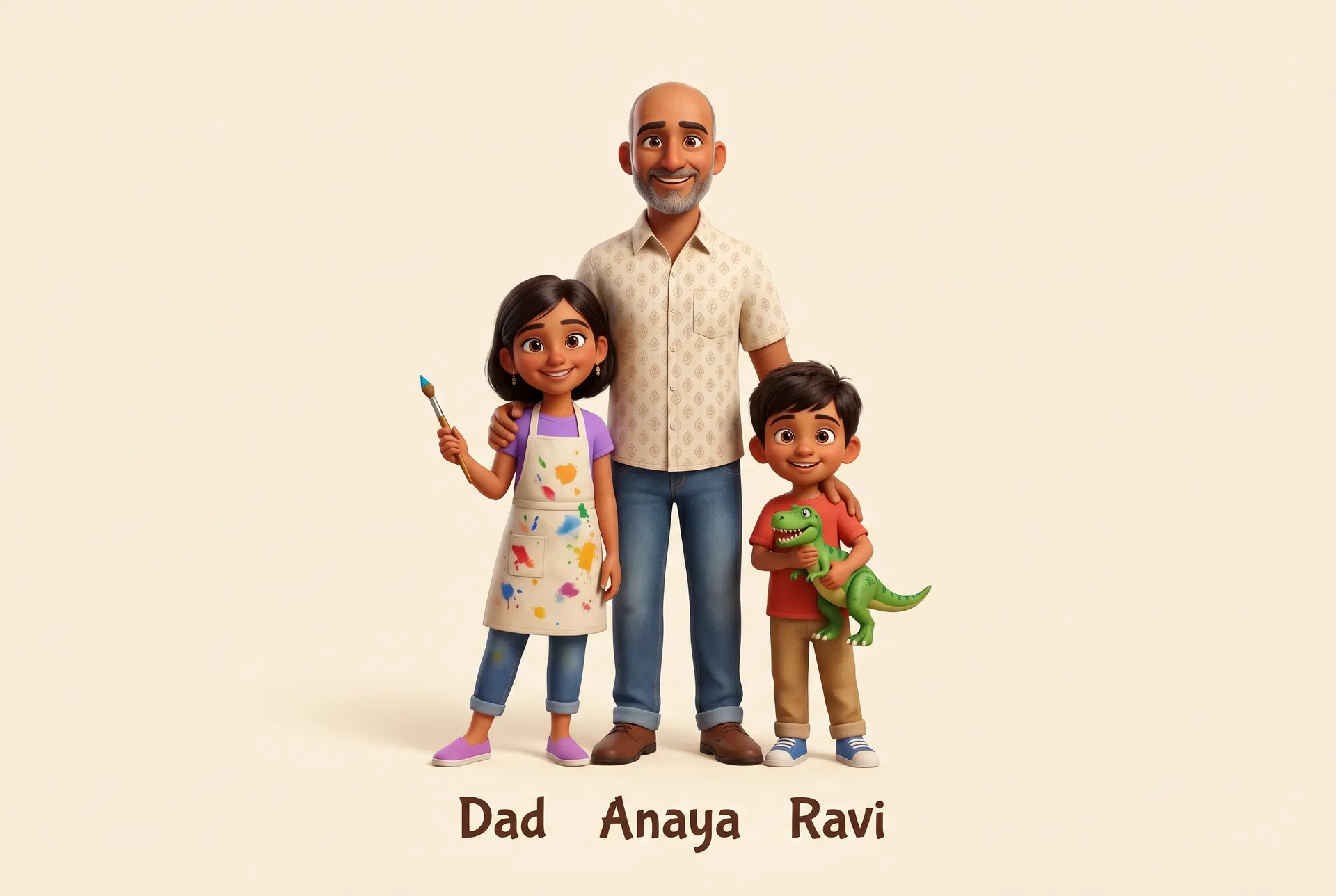 Dad, Anaya & Ravi
