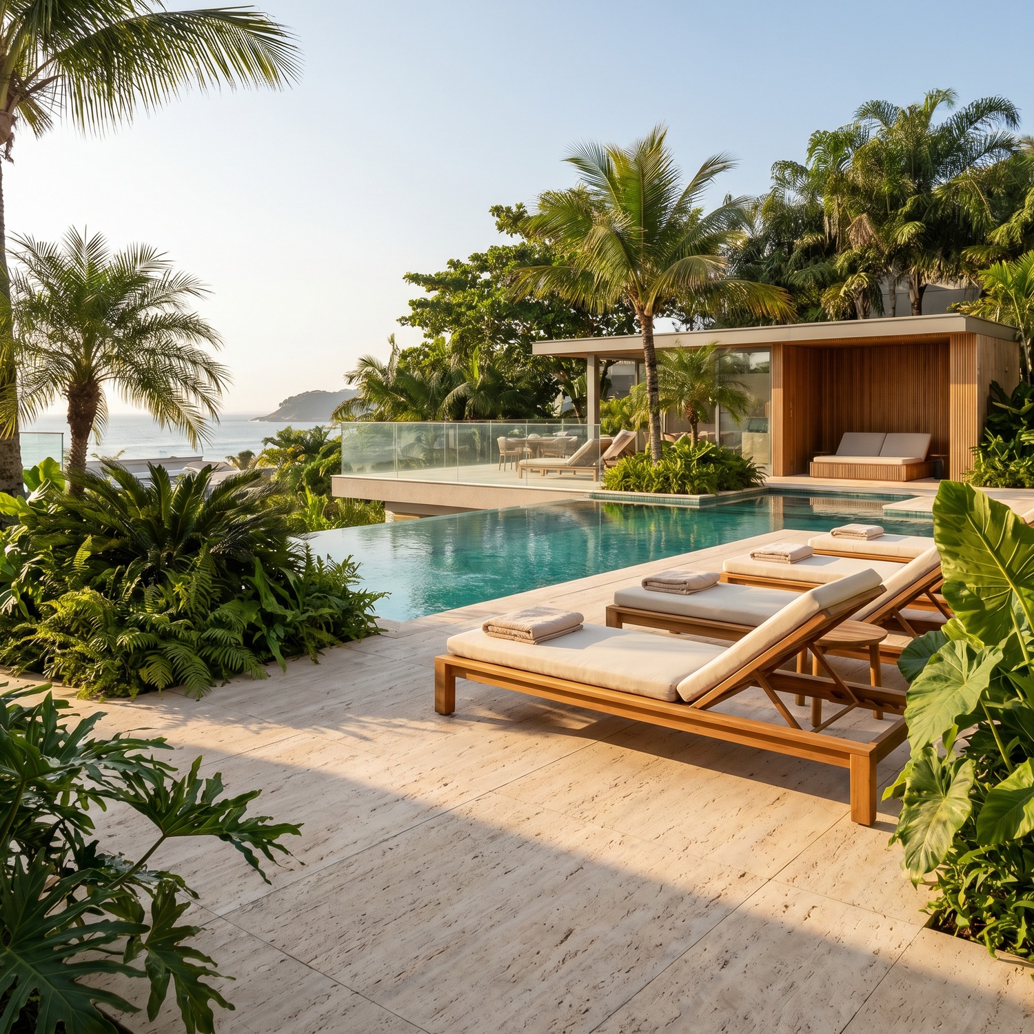 Piso Travertino Escovado