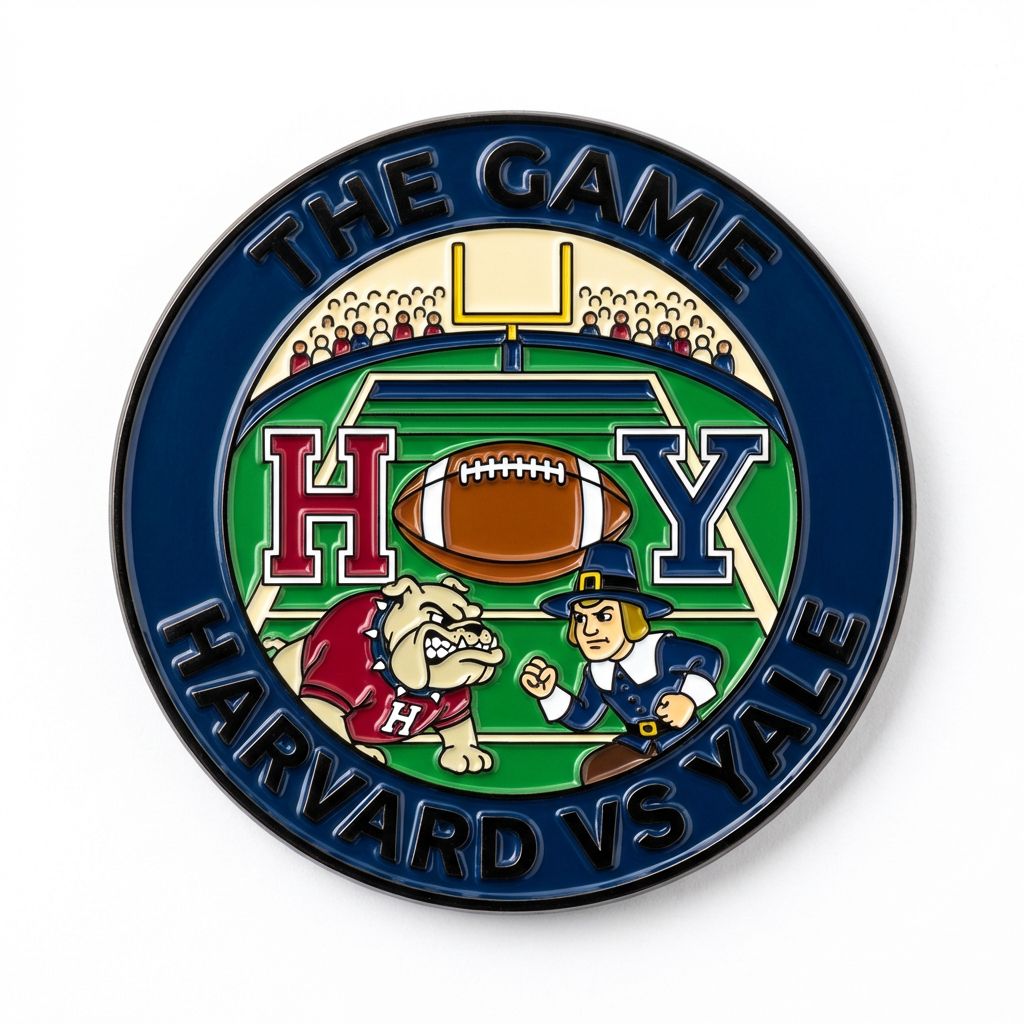 Harvard Yale Game Enamel Magnet