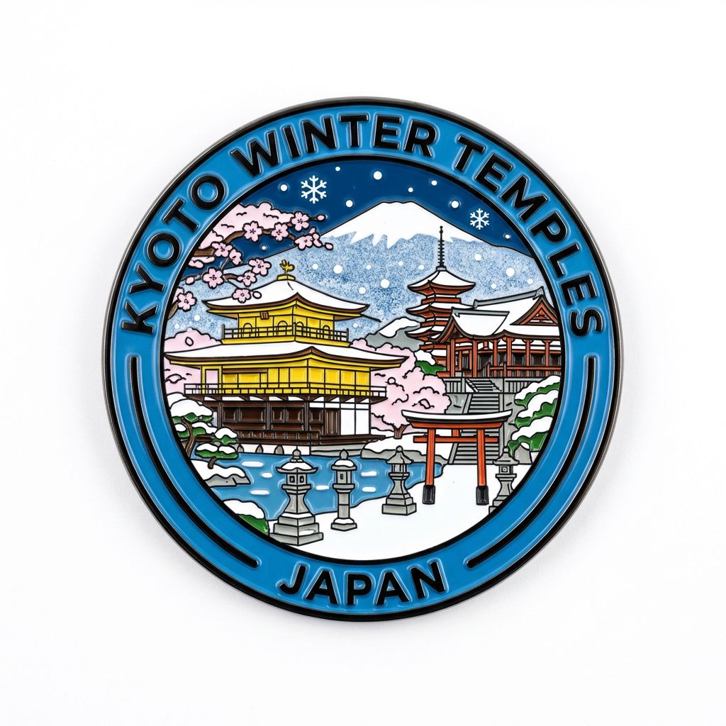 Kyoto Winter Temple Magnet