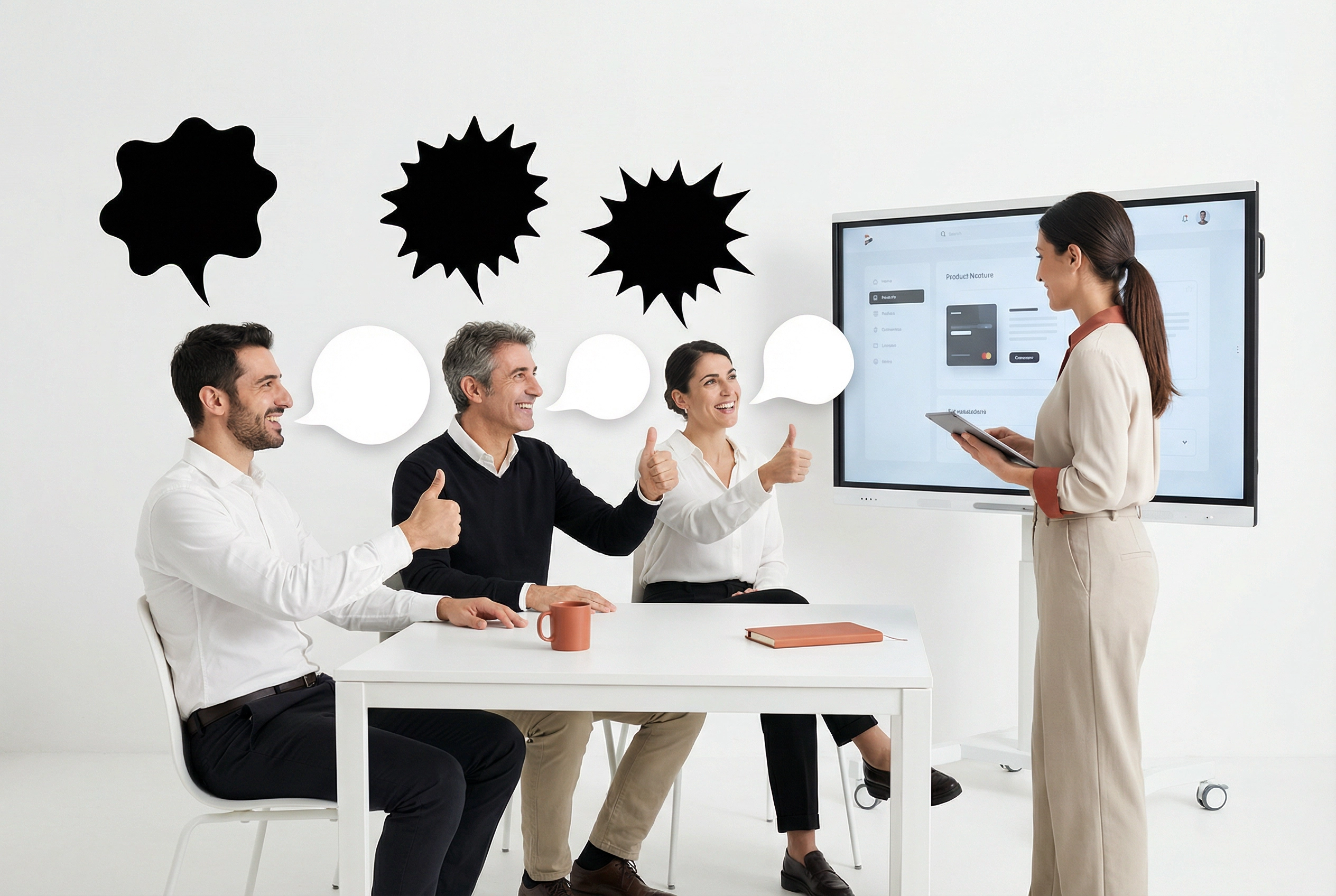 Focus group: participants give thumbs up while thinking brutal thoughts