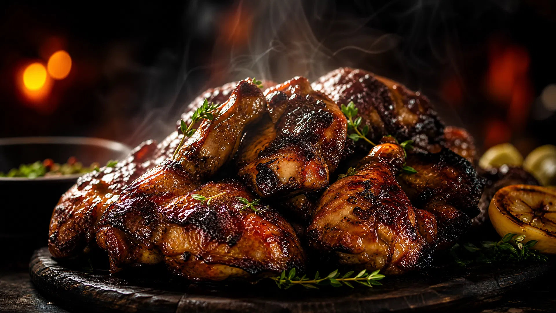 Grilled jerk chicken