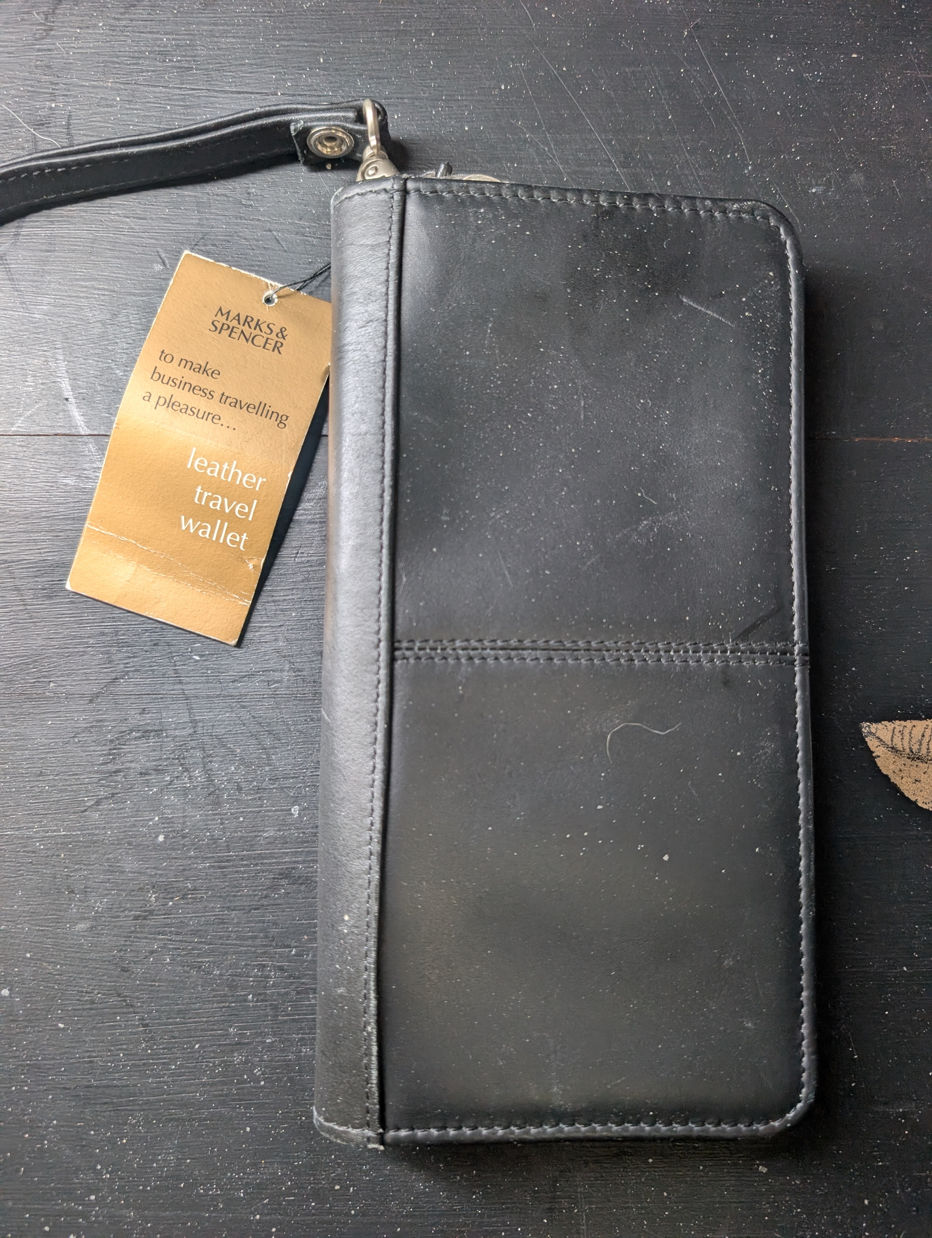 M&S Superior Leather Travel Wallet Organiser New with Tags | Passport Holder & Card Slots