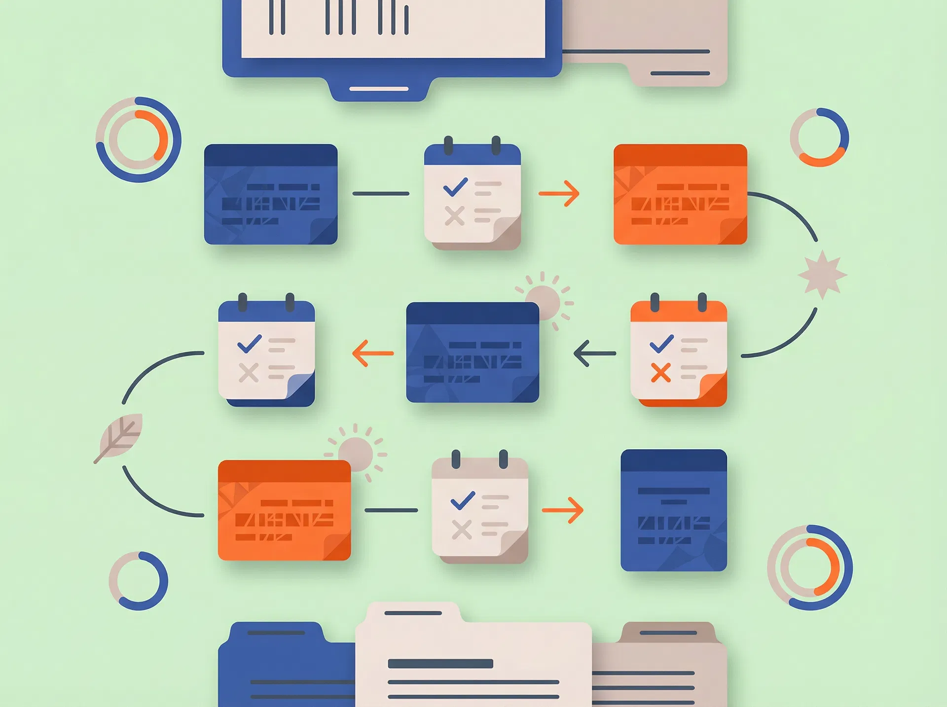 DueDate illustration showing refined date and workflow planning visuals