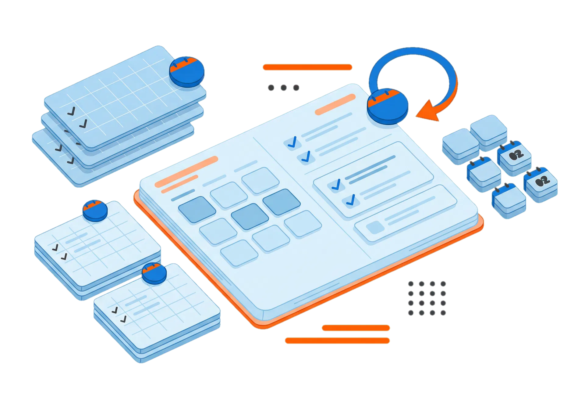 DueDate illustration showing refined date and workflow planning visuals