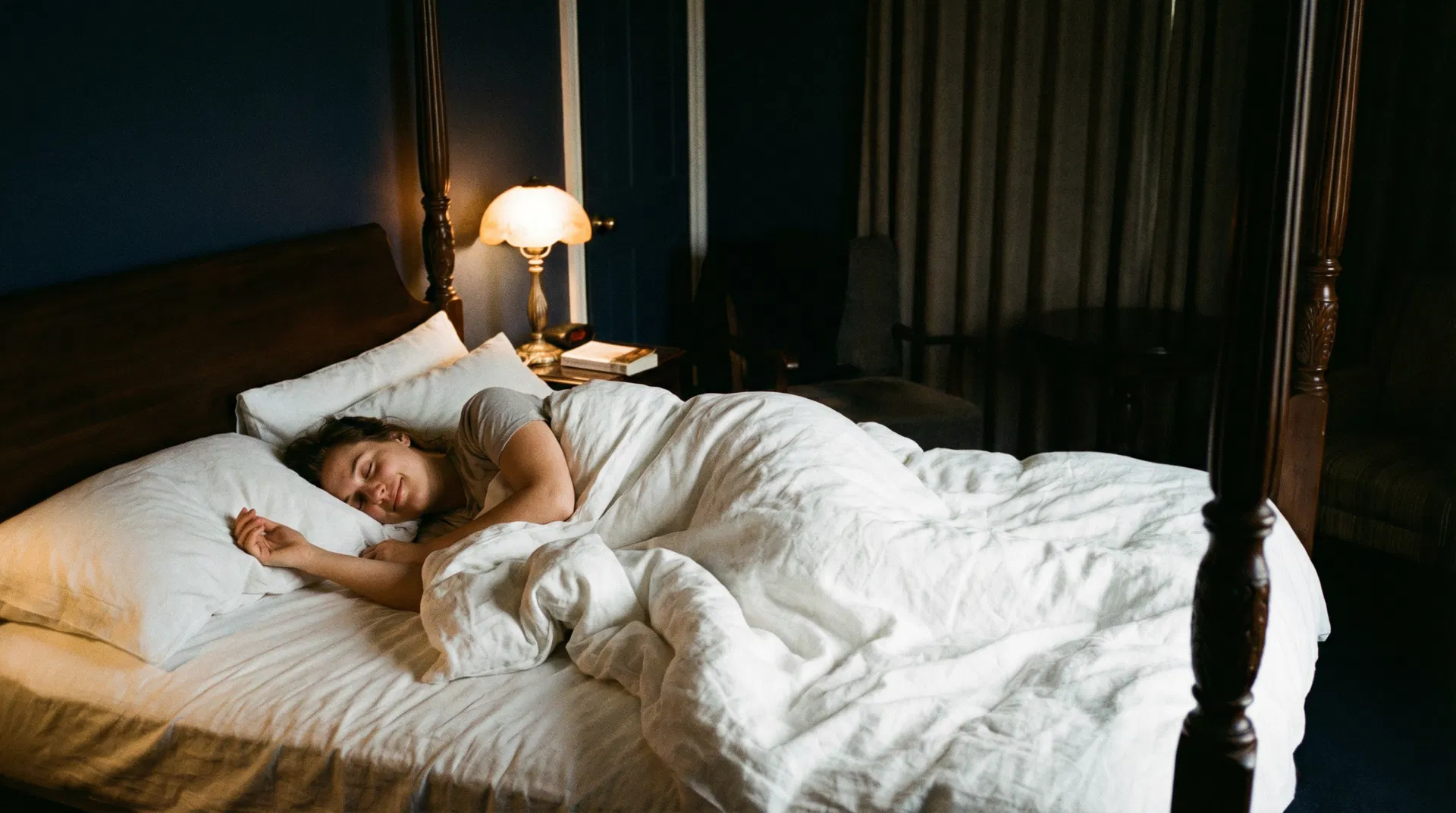 Person sleeping peacefully