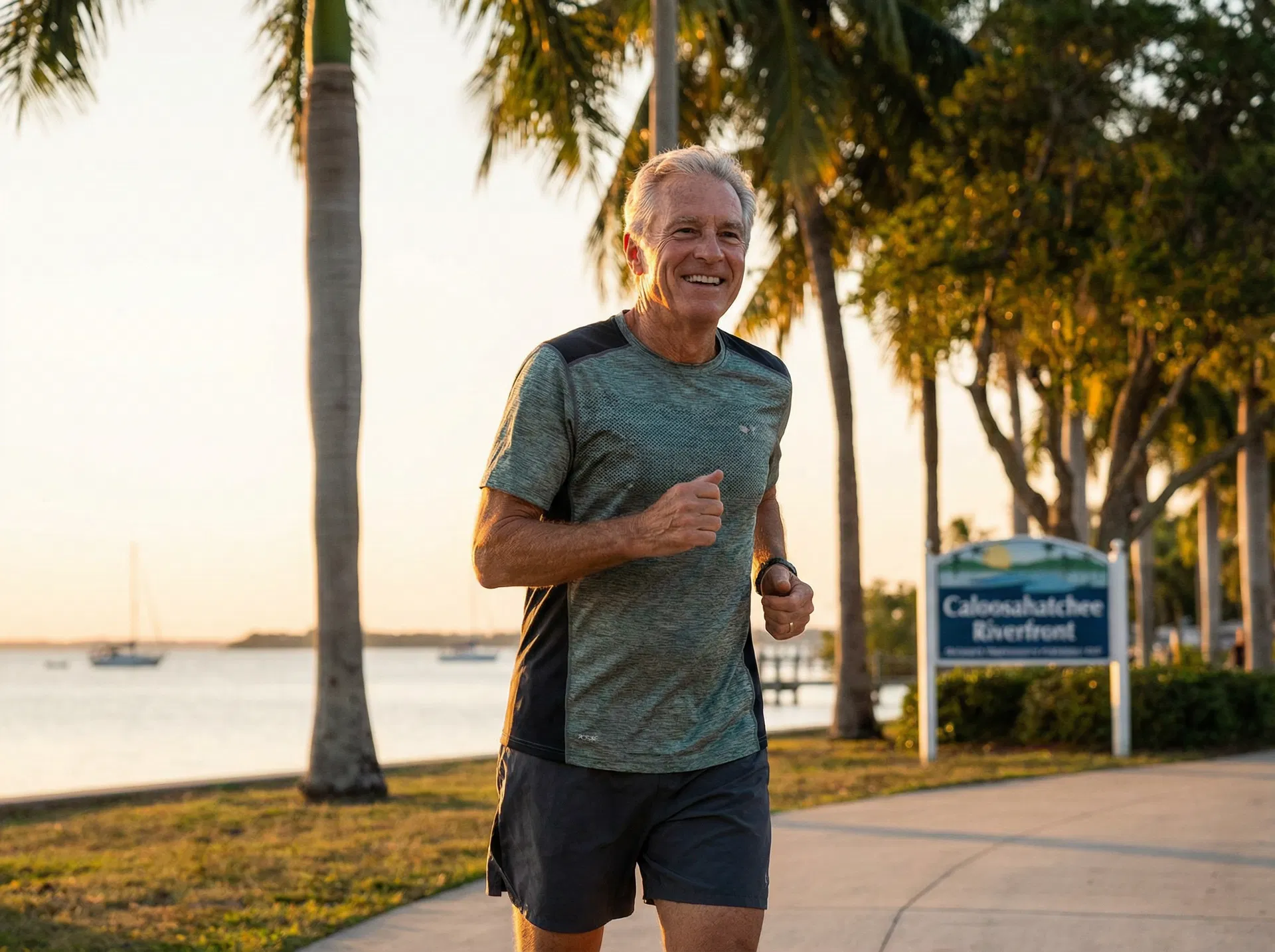 Patient recovered and active after no-mesh hernia surgery