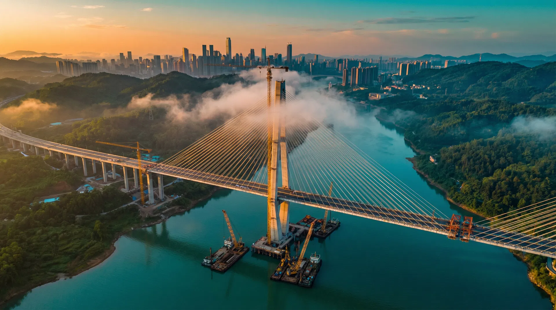 Construção noturna