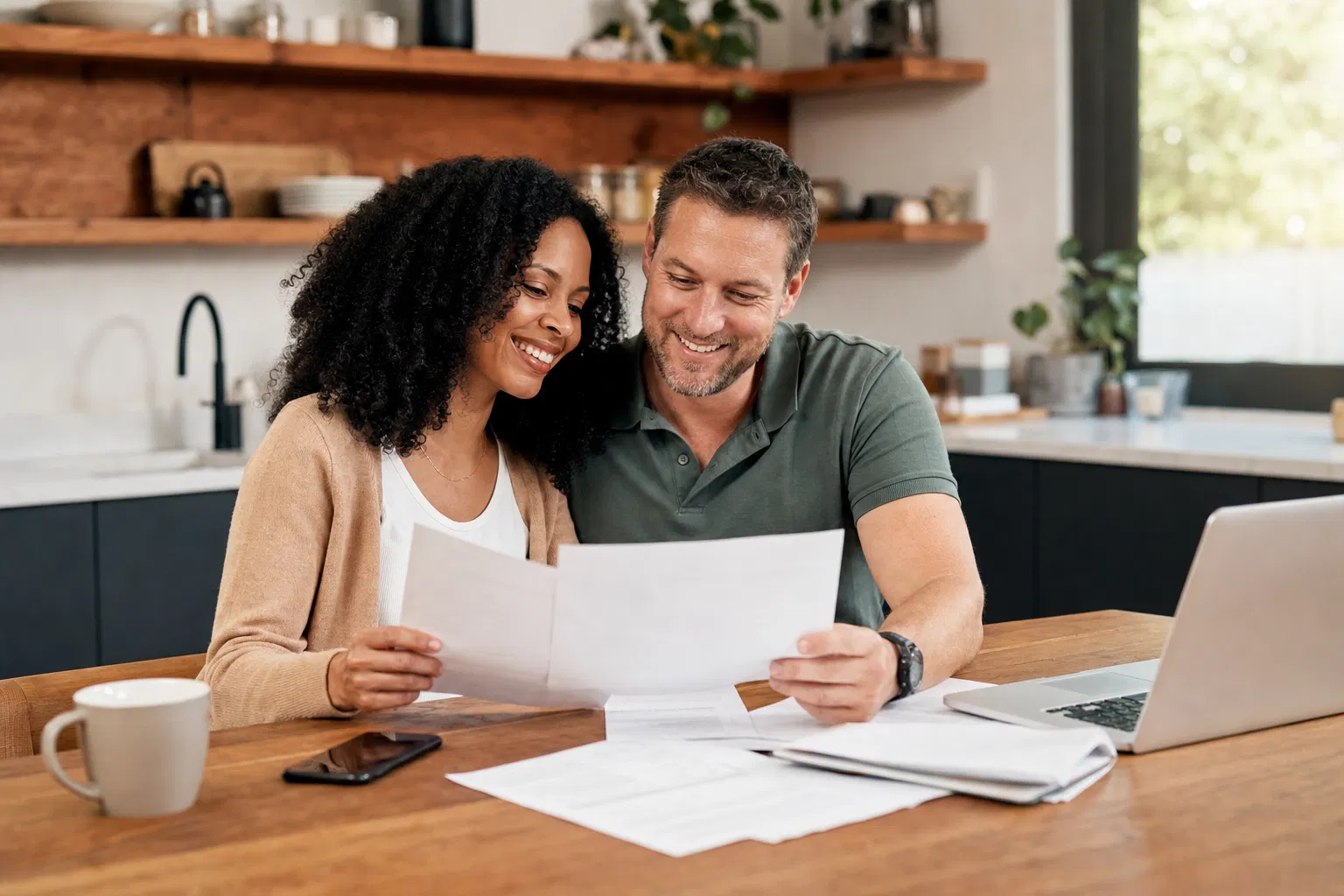 Happy homeowners