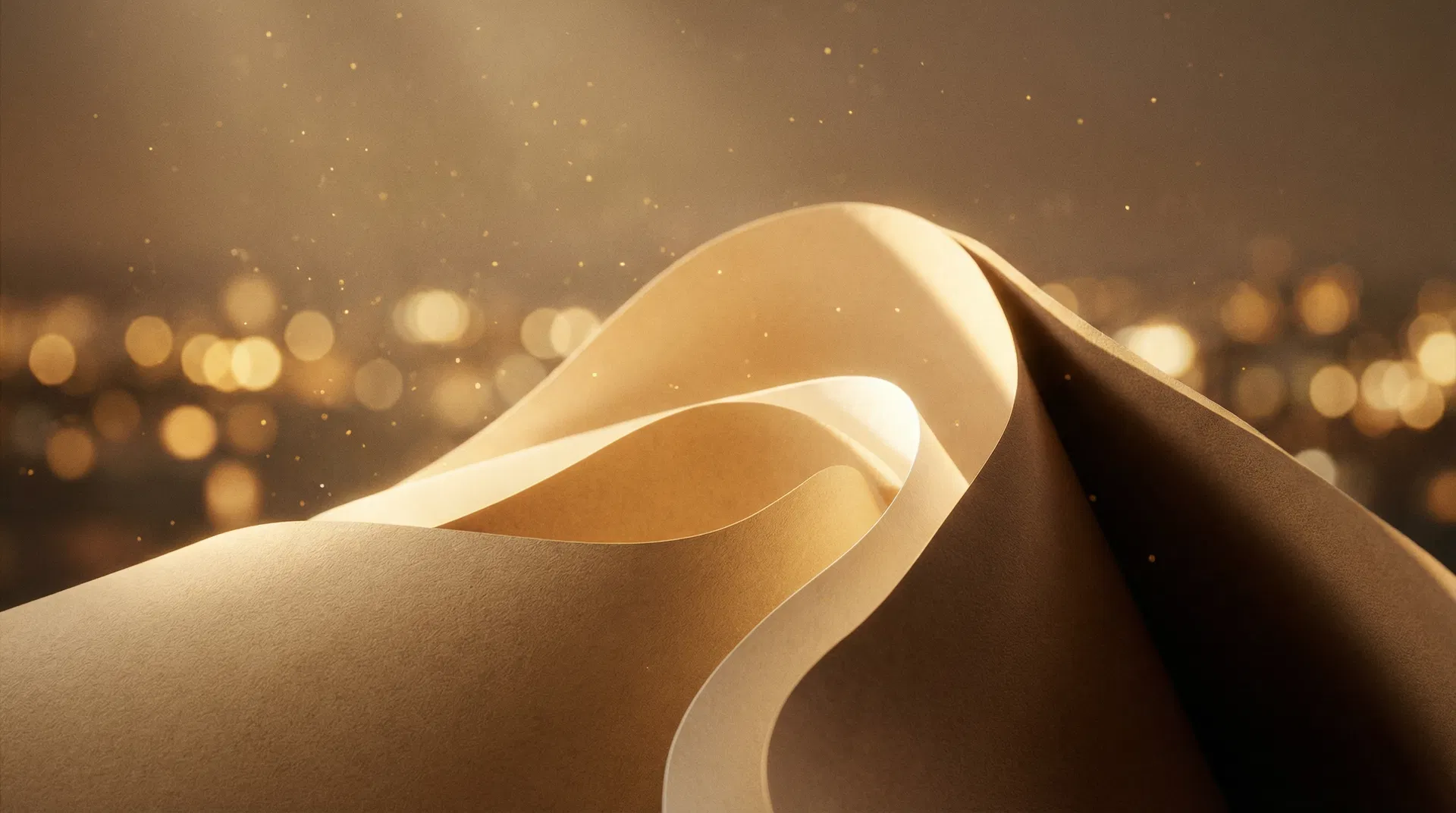 Voila Media Company - Digital Marketing Agency in Dubai, UAE - Luxury golden silk and bokeh background