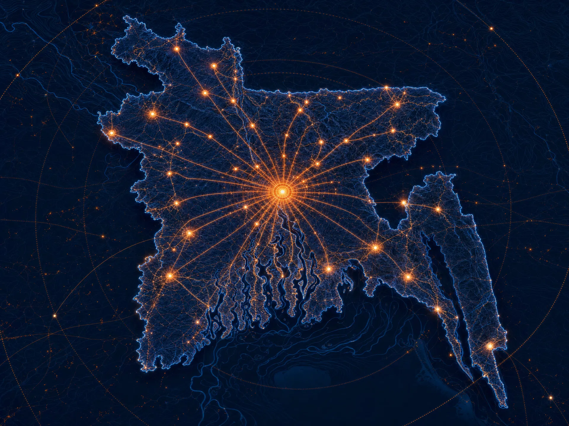 Bangladesh connectivity map