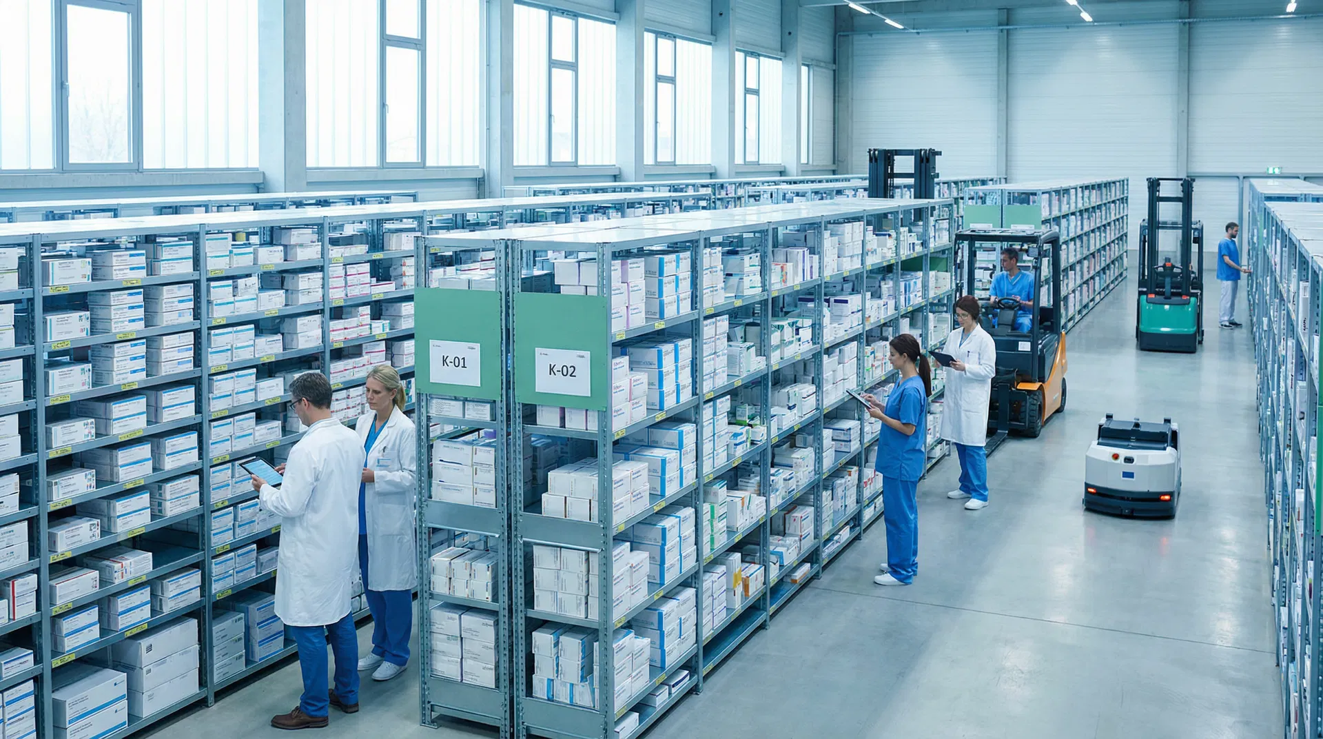 Armazém farmacêutico moderno