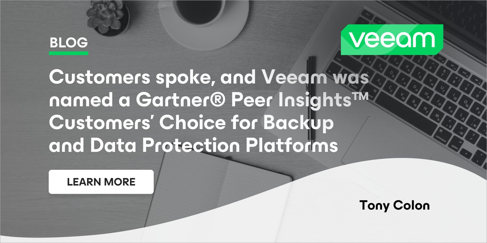 Clientes se manifestaram, e a Veeam foi nomeada Gartner® Peer Insights™ Customers’ Choice para Plataformas de Backup e Proteção de Dados