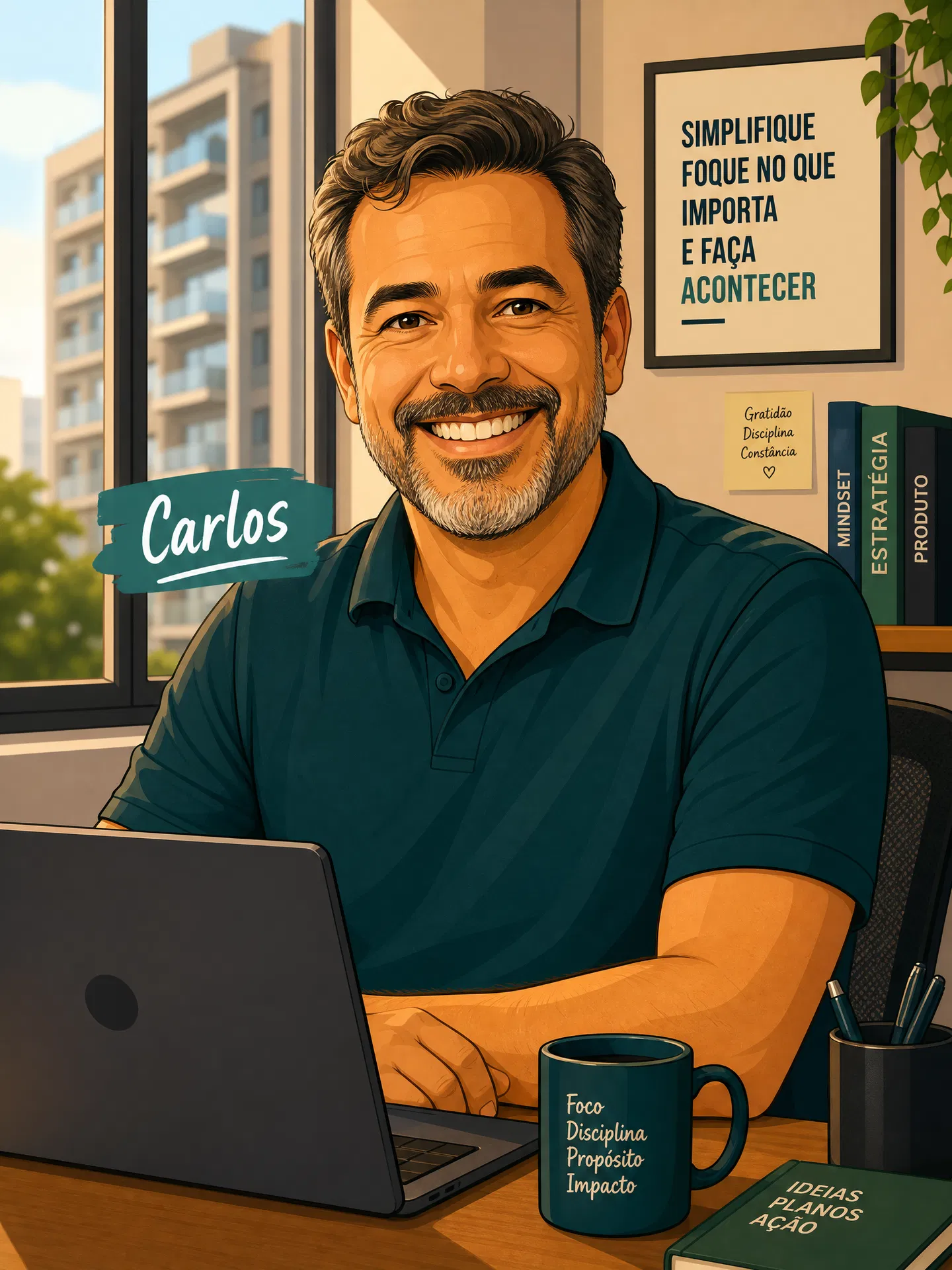 Carlos, síndico morador tranquilo após usar o AiSind