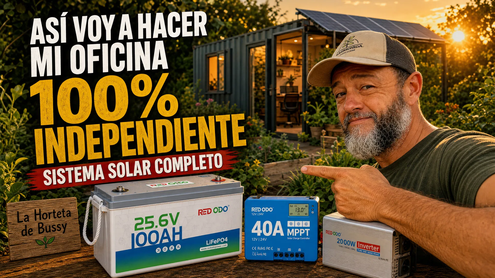 Sistema Solar Completo con Batería LiFePO4 100AH y Controlador MPPT 40A para una Oficina Autónoma