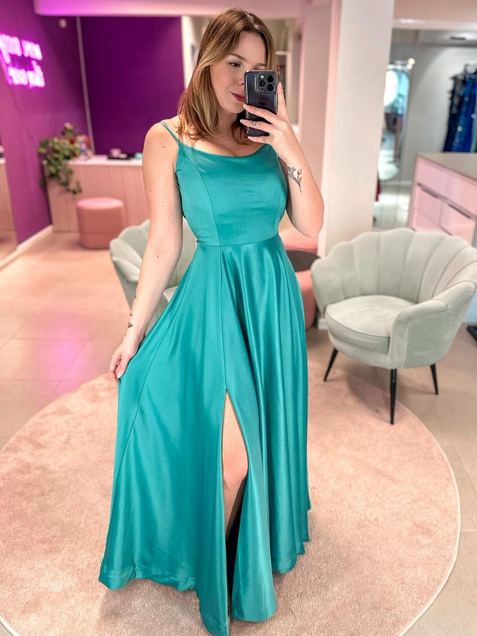 Milão Gloss Tiffany - Aluguel de Vestido em Florianópolis | Sassy Dressy