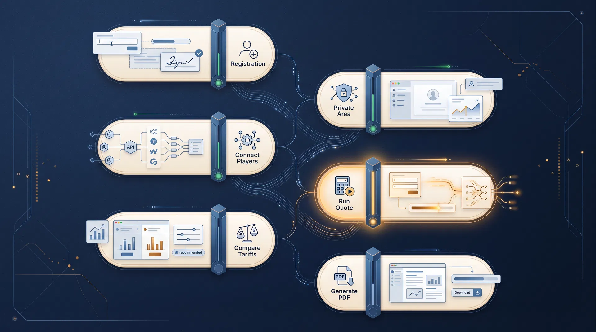 Mapa visual da jornada do corretor