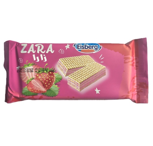 زارا ويفر محشي بكريمة الفراولة ايسبيرج 25غرام