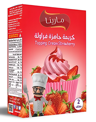 مارينا كريمة الفراولة جاهزة 80 غم