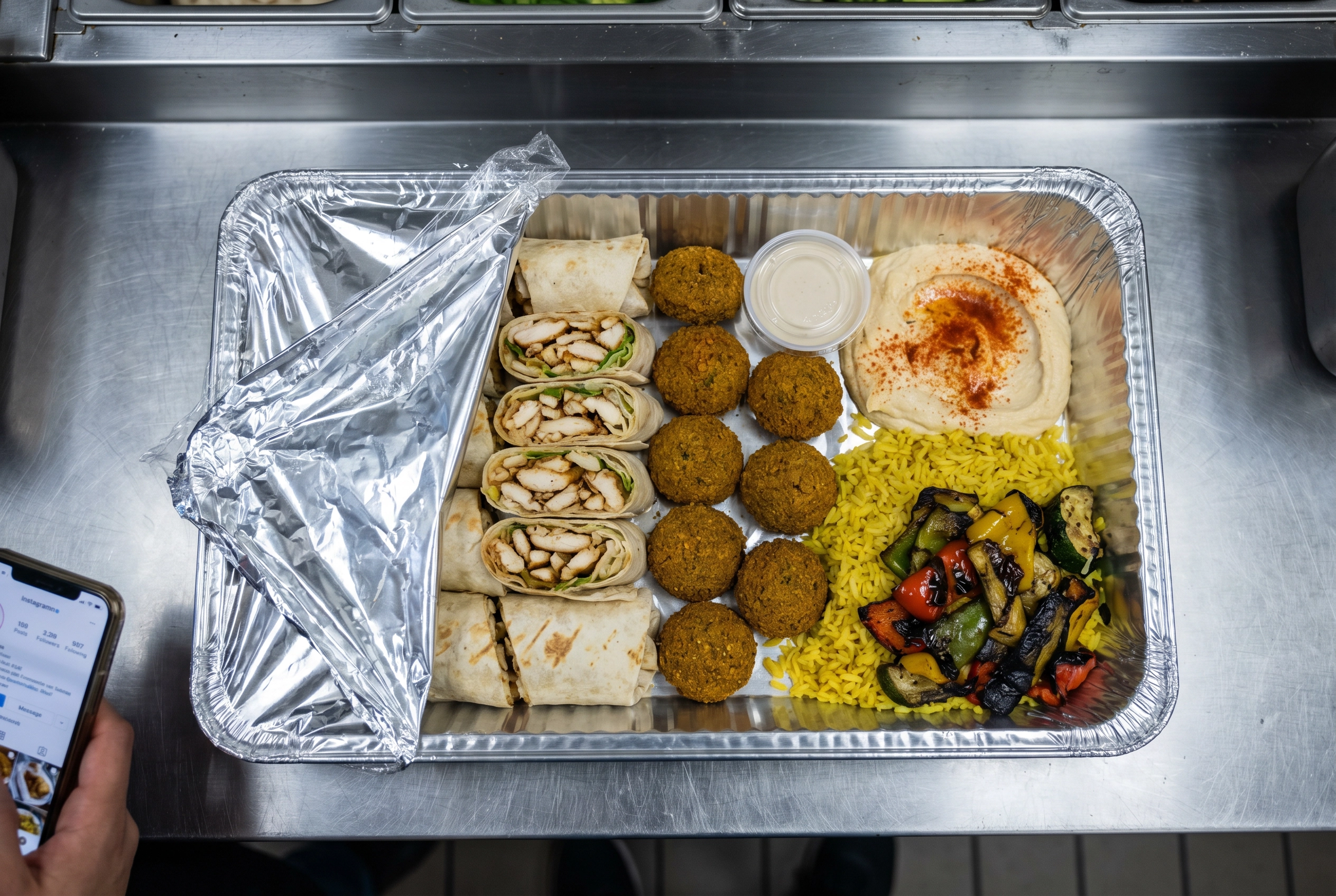 Catering platter ready for delivery