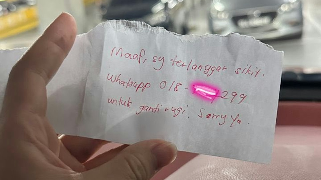 女子車被撞肇事者留紙條道歉！誠實的人值得被原諒香港暖心故事