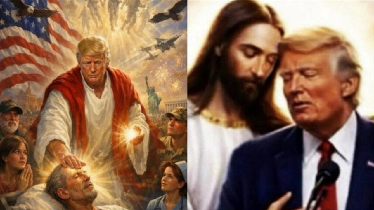 特朗普AI「耶穌」圖震爆輿論！宗教符號被玩殘？失常疑雲下選戰豪賭！