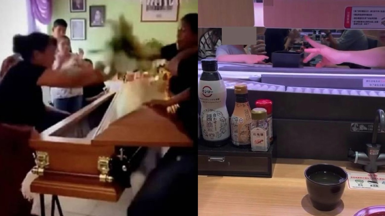 正宮VS小三喪禮MMA，打到爆棺材蓋！壽司郎芥末盒變親子玩具，老母笑到見牙唔見眼！