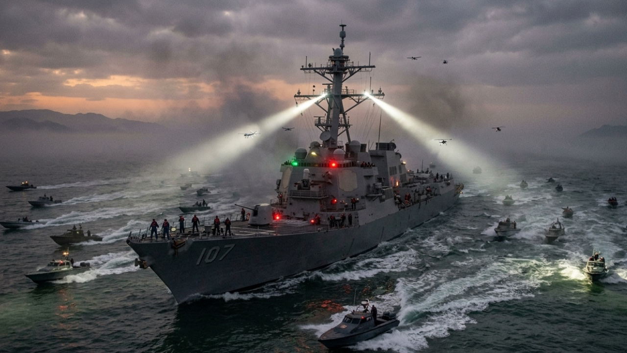 特朗普下令格殺勿論！美軍護衛艦被廉價快艇拖垮，159艘軍艦全沉！揭開美軍非對稱作戰的致命傷！