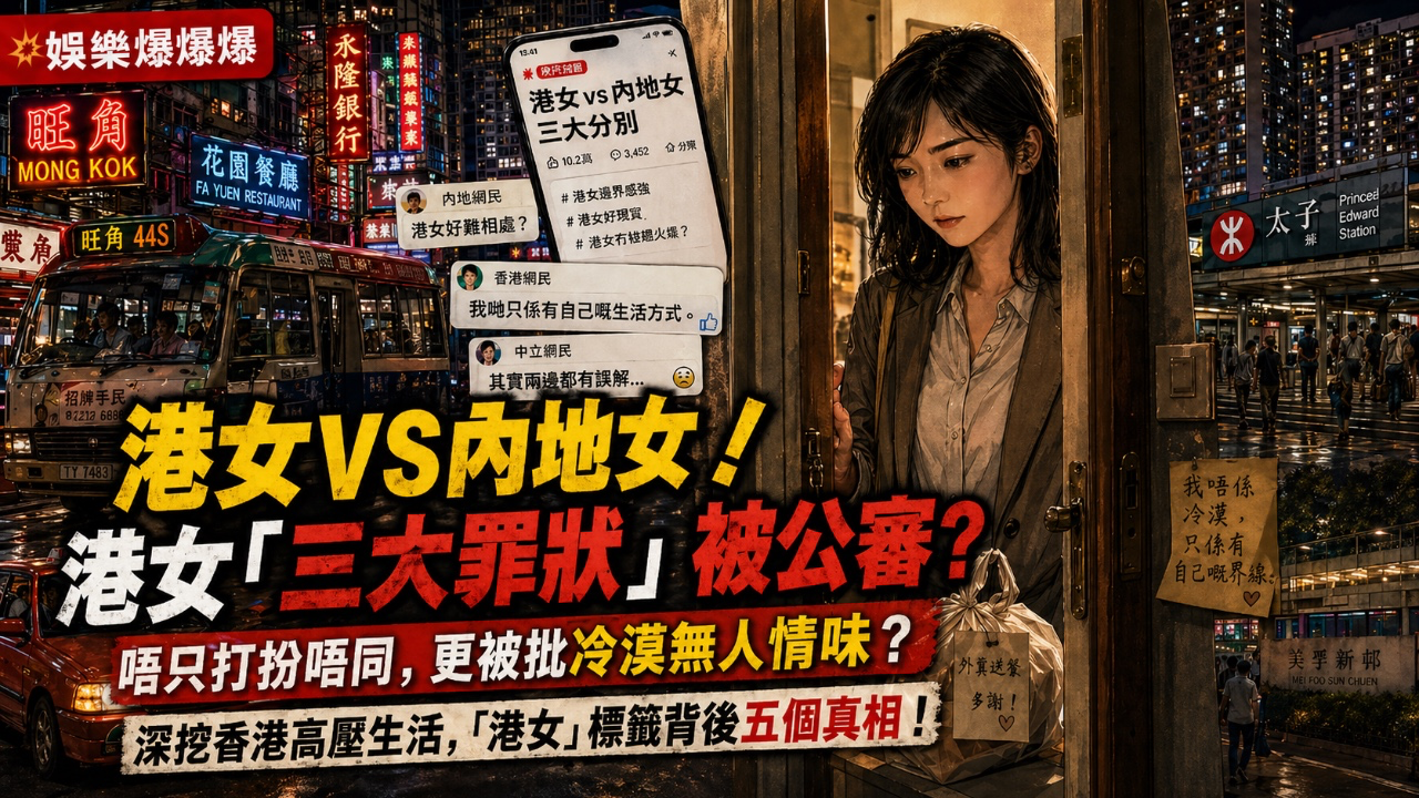 港女VS內地女！港女「三大罪狀」被公審？唔只打扮唔同，更被批冷漠無人情味？香港高壓生活，「港女」標籤背後五個真相！