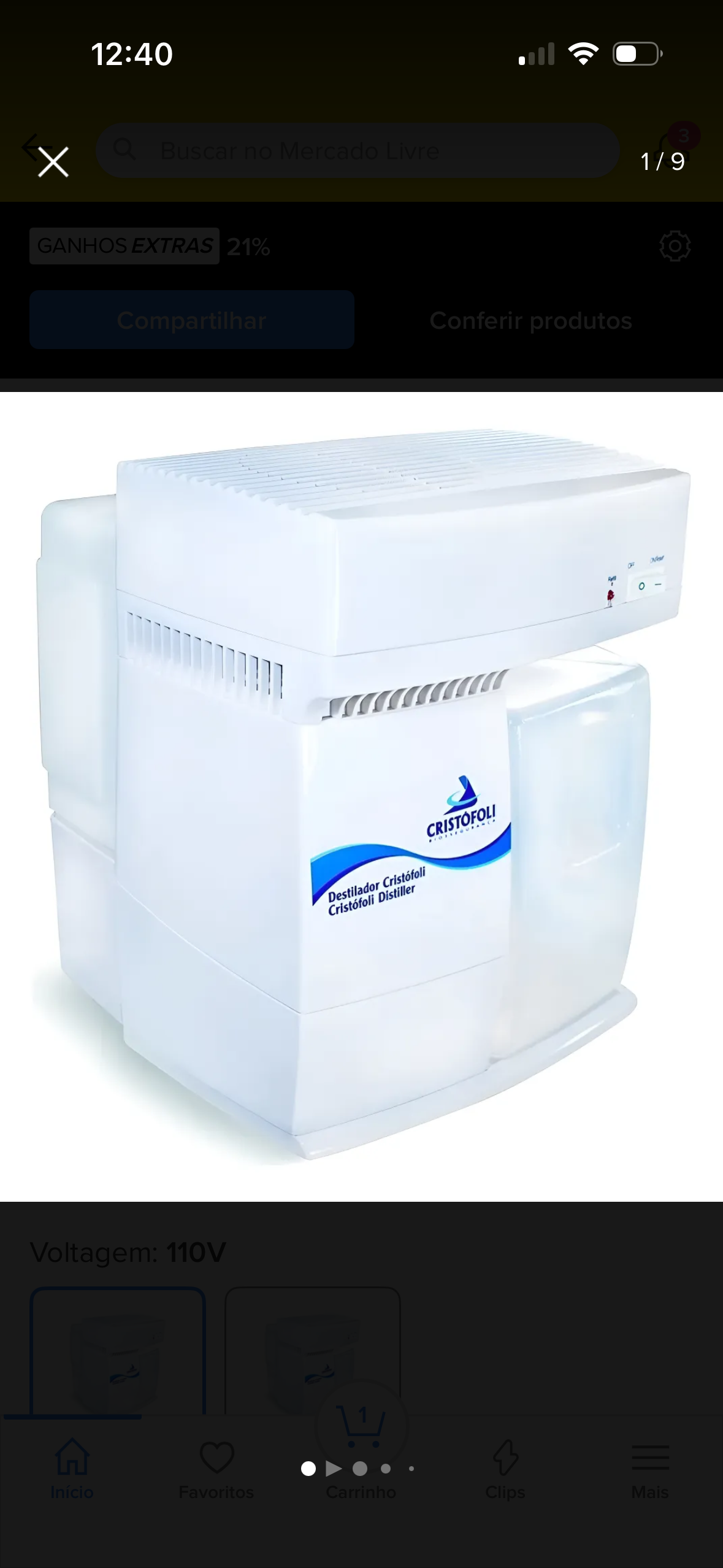 Destilador De Água Cristófoli -  Anvisa