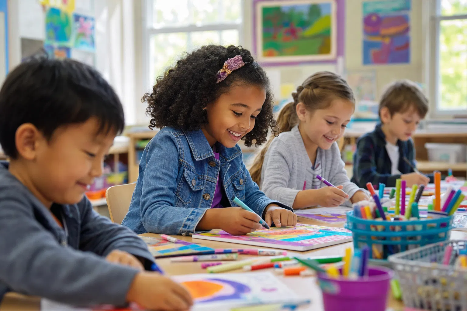 Students learning