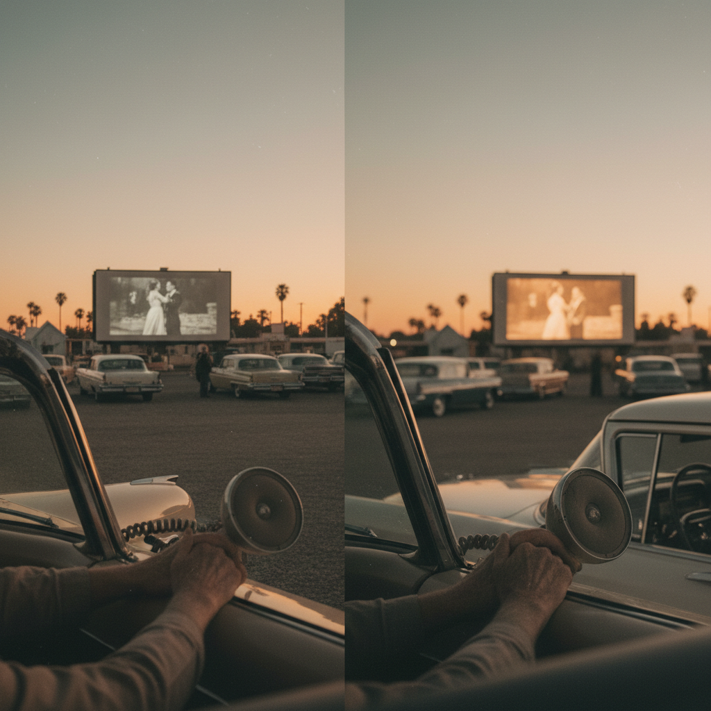 Illustration for The Drive-In Movie Theater