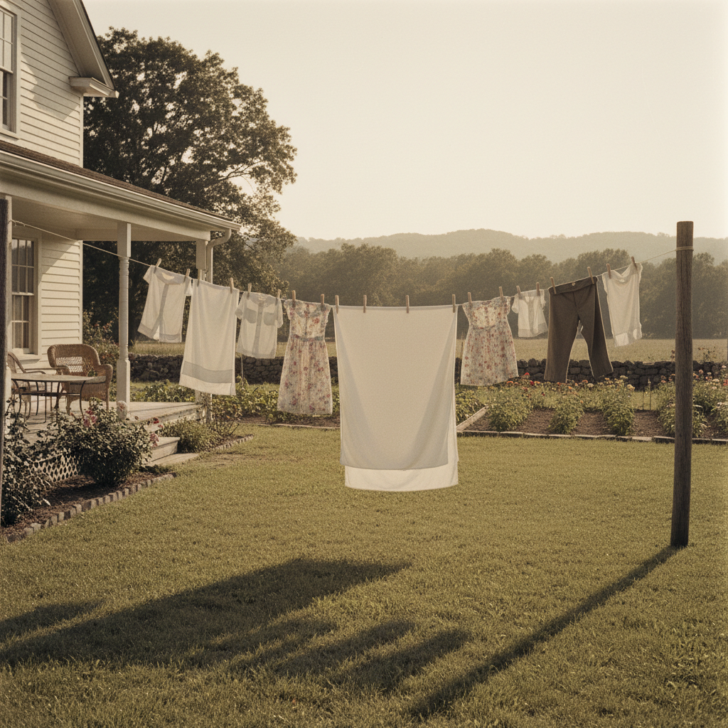 The Clothesline in the Backyard — a remembered scene