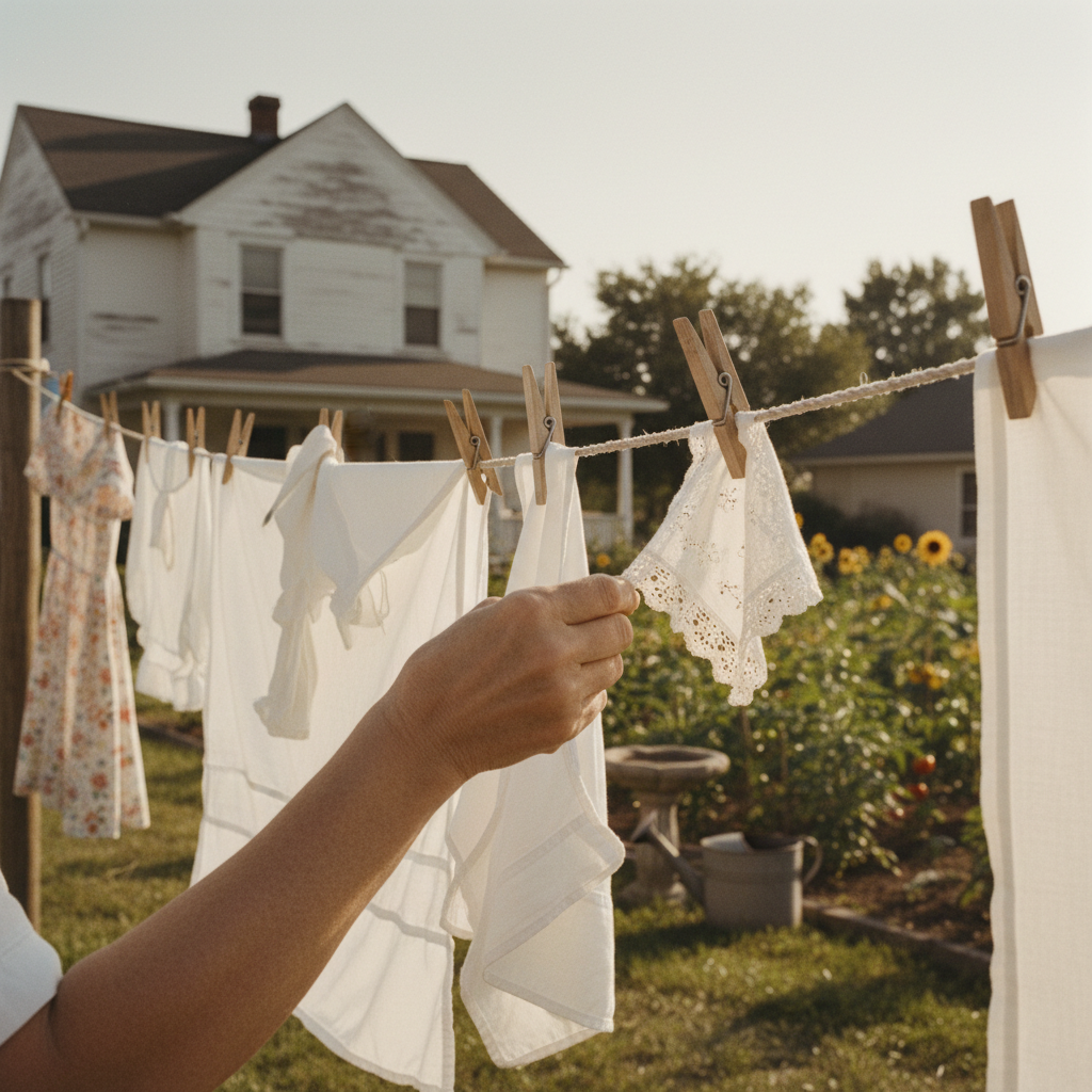 A closer memory of The Clothesline in the Backyard