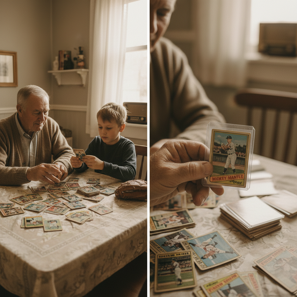 Illustration for Collecting Baseball Cards: The Pack and the Trade
