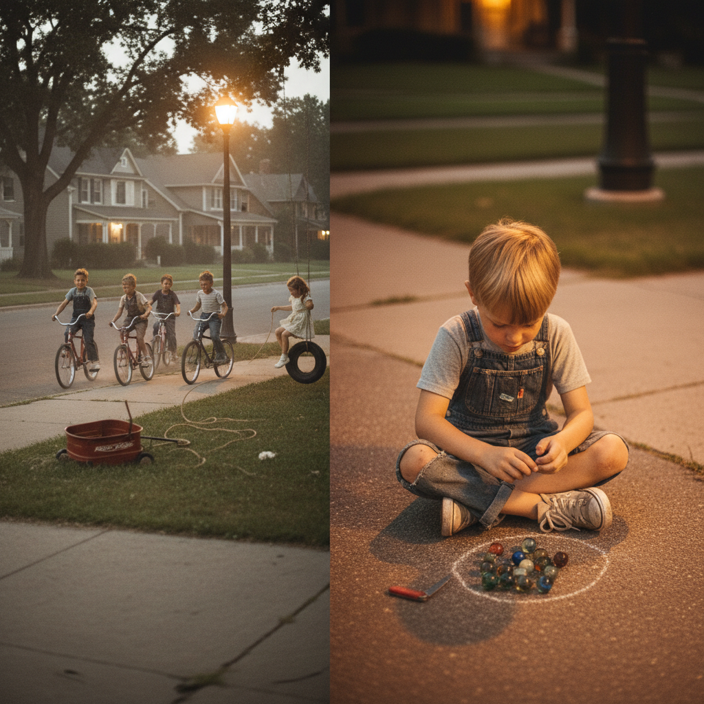 A closer memory of Playing Outside Until the Streetlights Came On