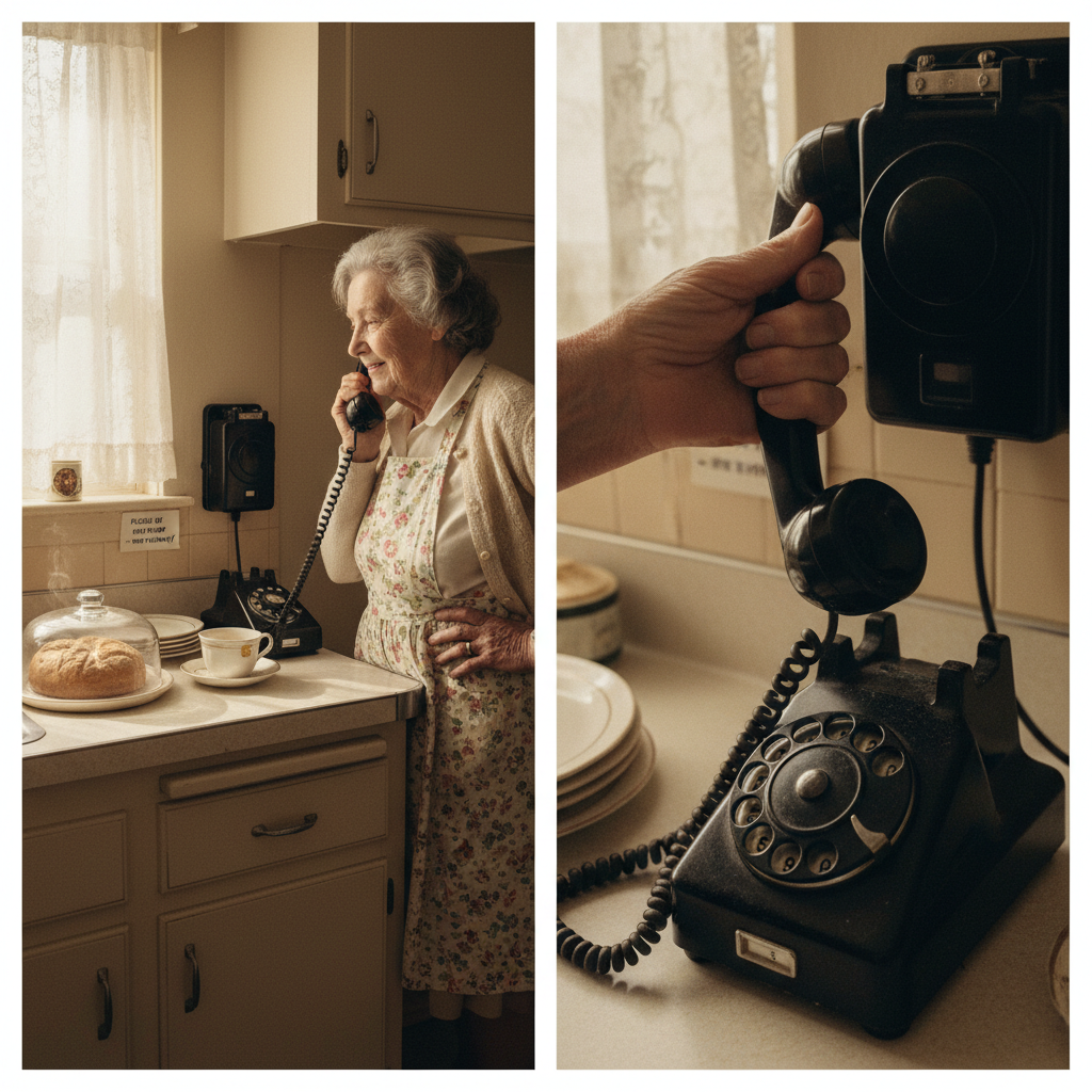 Illustration for How a Party-Line Telephone Worked